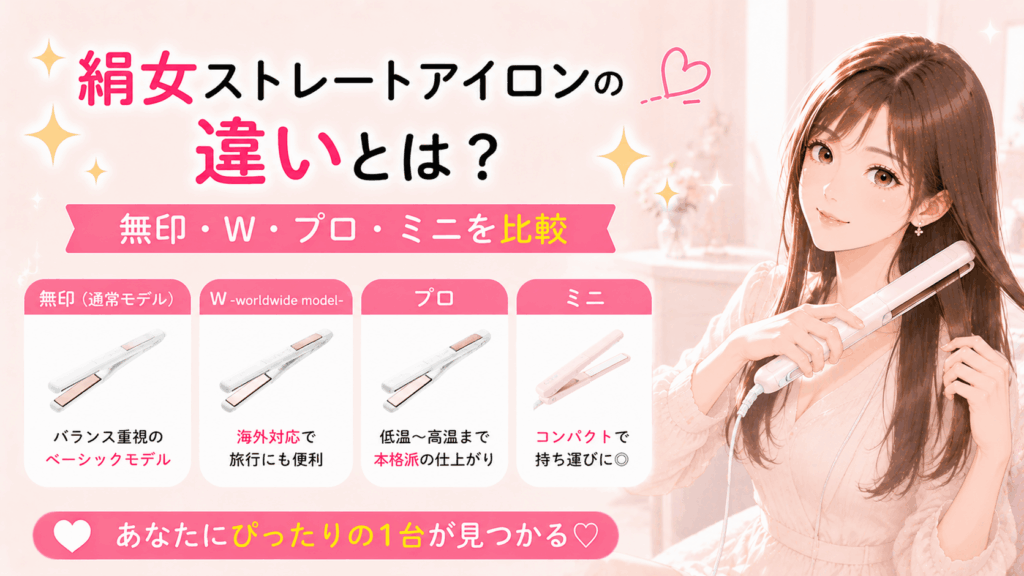 絹女ストレートアイロン違い