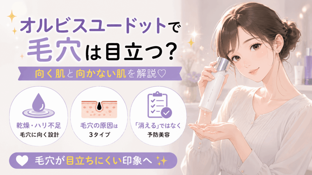 オルビスユードット毛穴目立つ