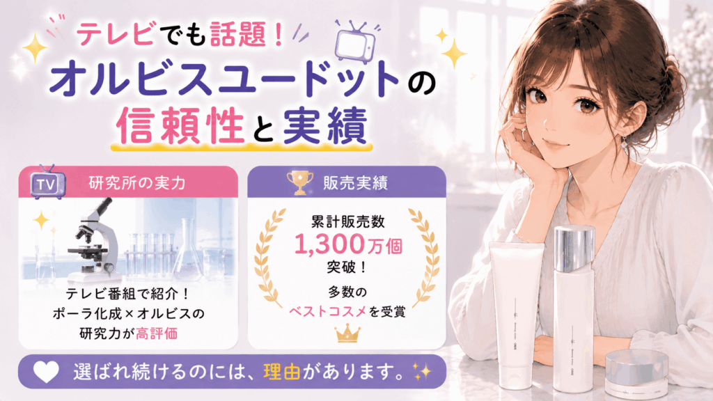 テレビでも話題?オルビスユードットの信頼性と実績