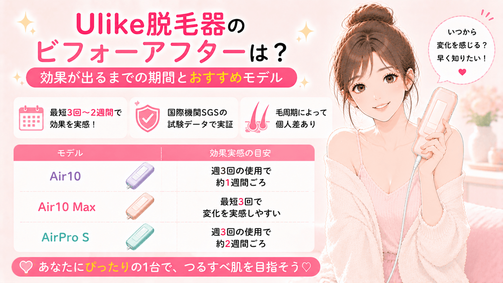 ulike 脱毛器 ビフォーアフター
