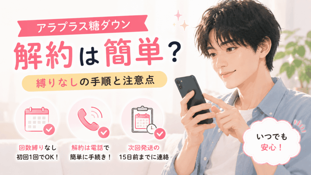 アラプラス 糖ダウン 解約