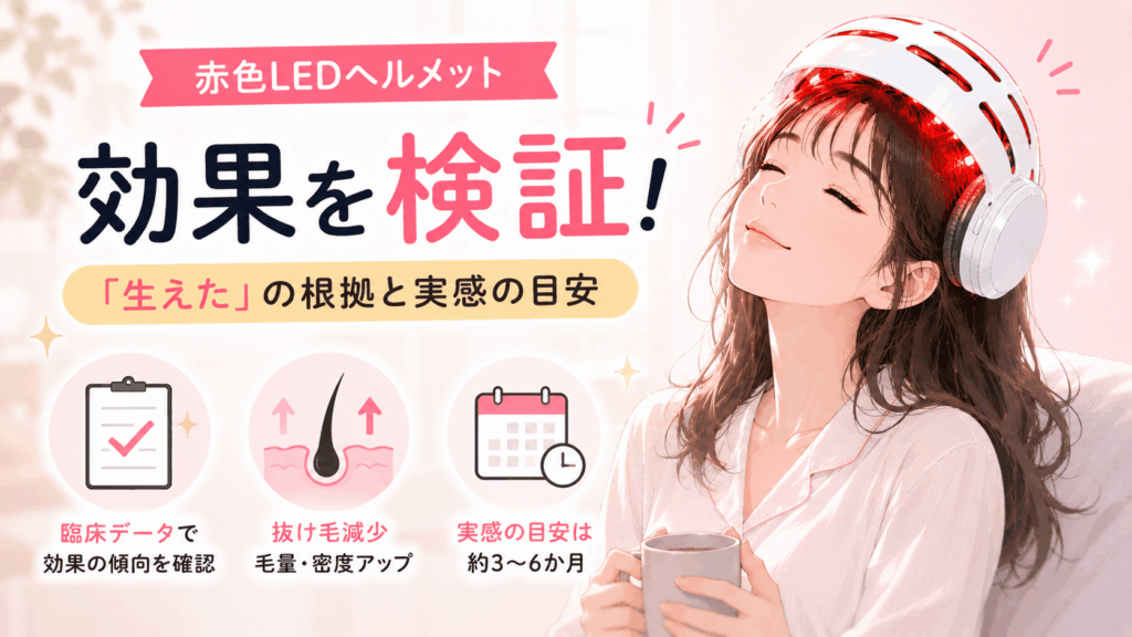 赤色 led ヘルメット 効果